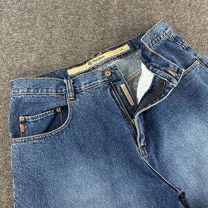 Vtg 90s Pepe Jeans Mens 40x34 Blue Denim Baggy Straight Dark Wash Y2K